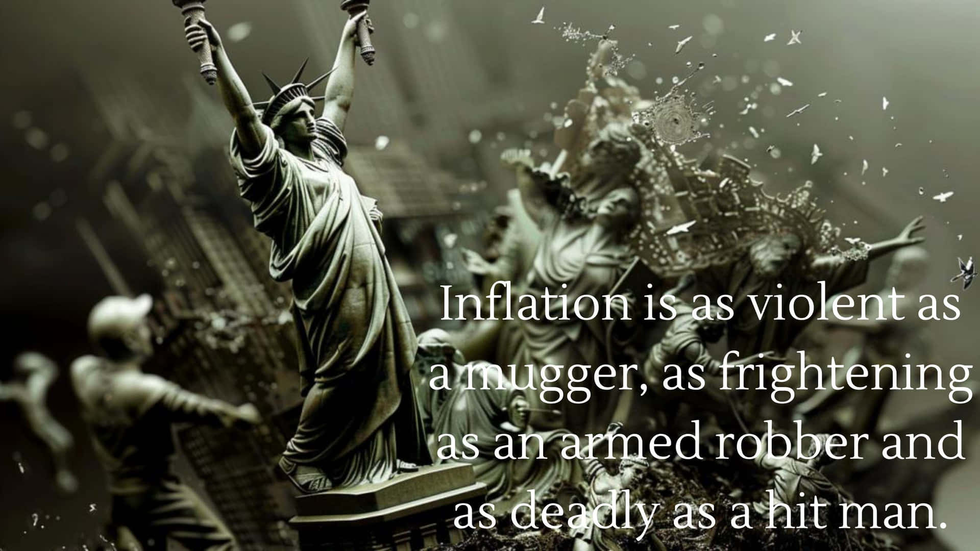 Statueof Liberty Inflation Quote Wallpaper