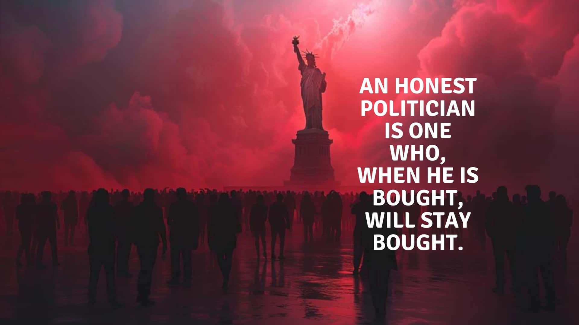 Statueof Liberty Political Quote Wallpaper