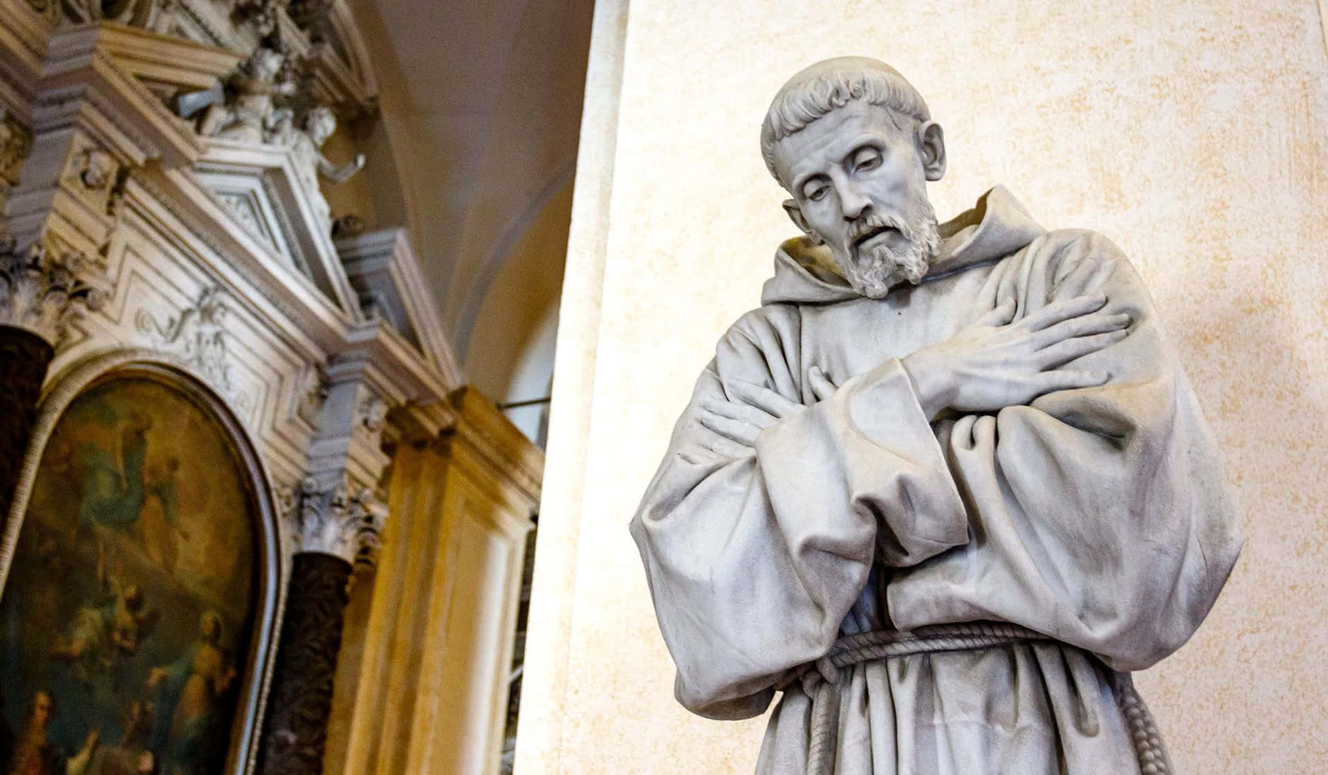 Statue De Saint François D'assise Fond d'écran