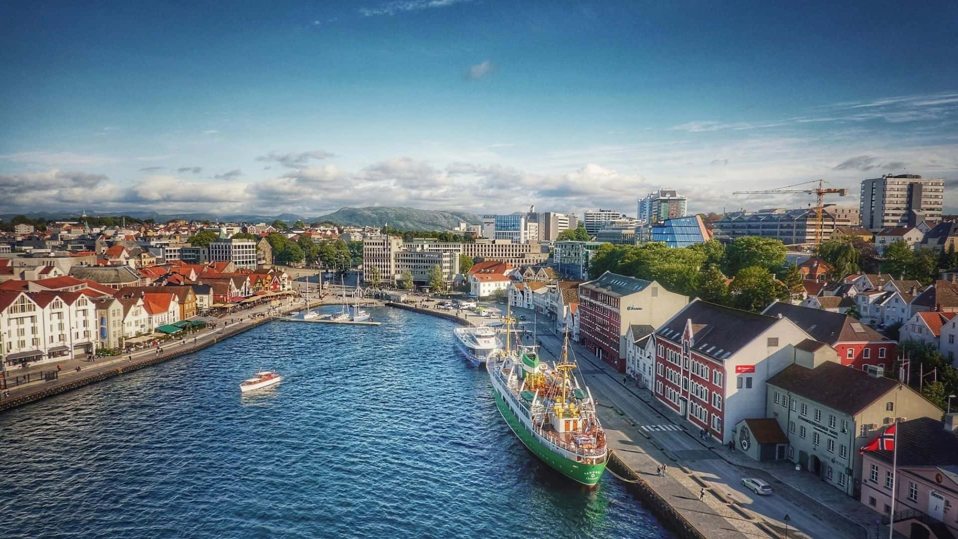 Stavanger Norway Harbor View Wallpaper