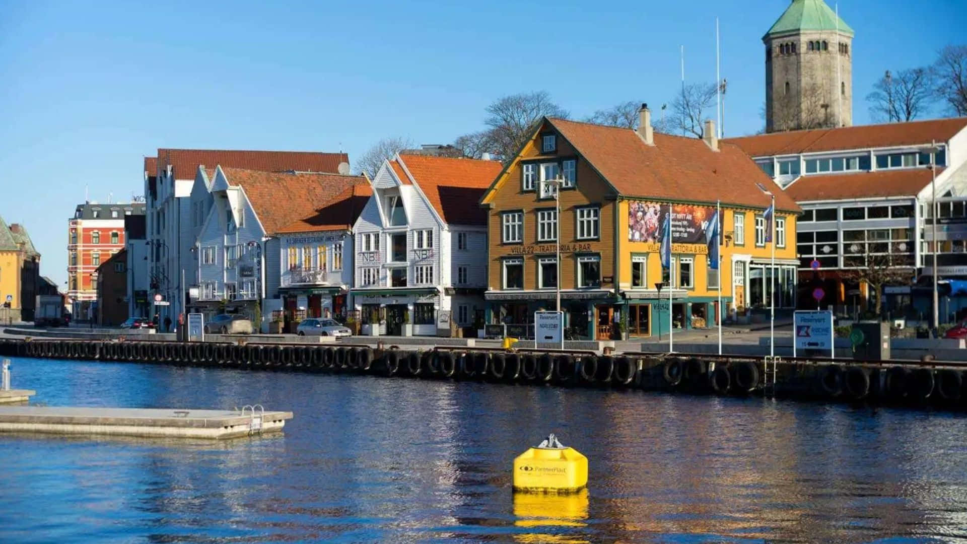 Stavanger Waterfront Colorful Architecture Wallpaper