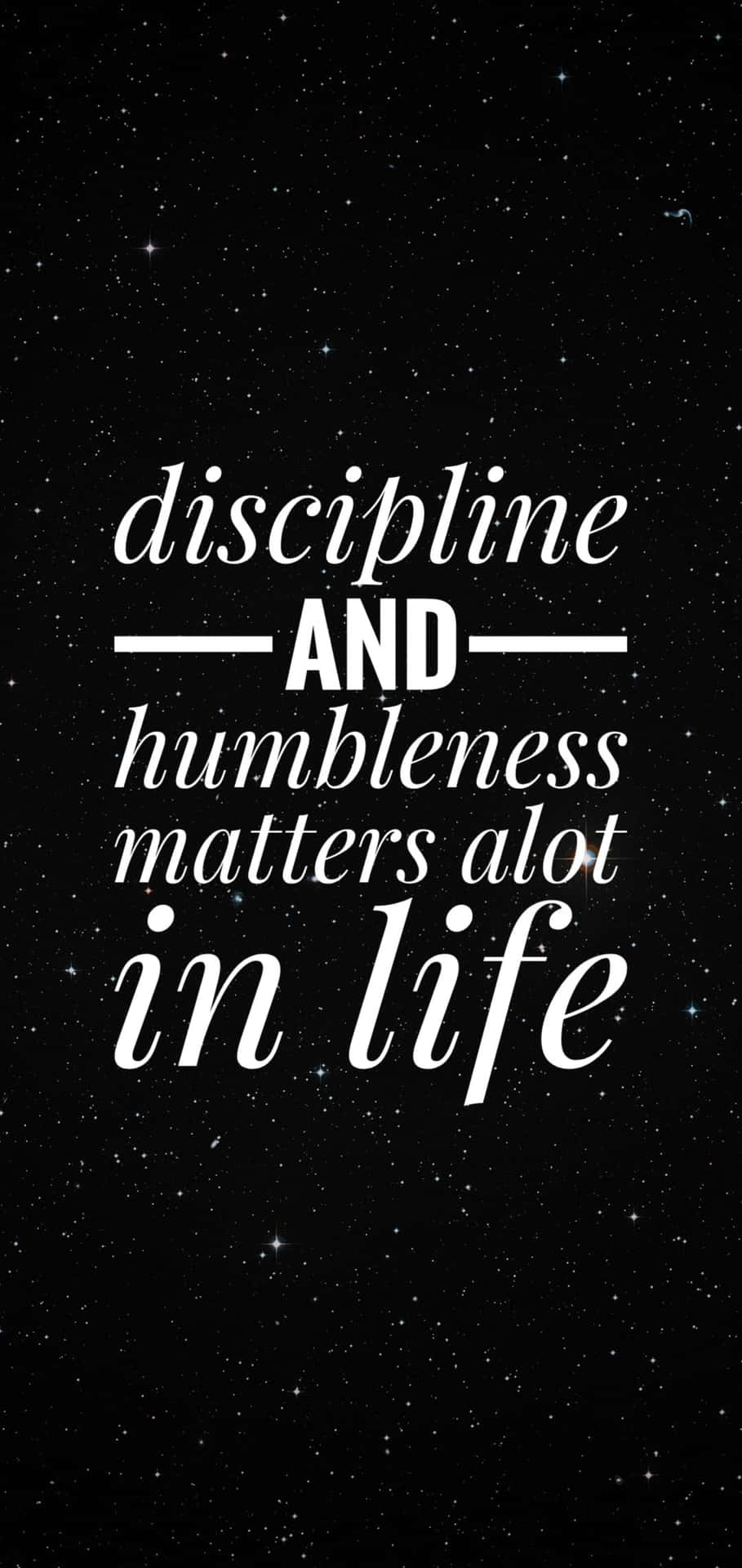 Disciplin og ydmyghed betyder noget i livet Wallpaper