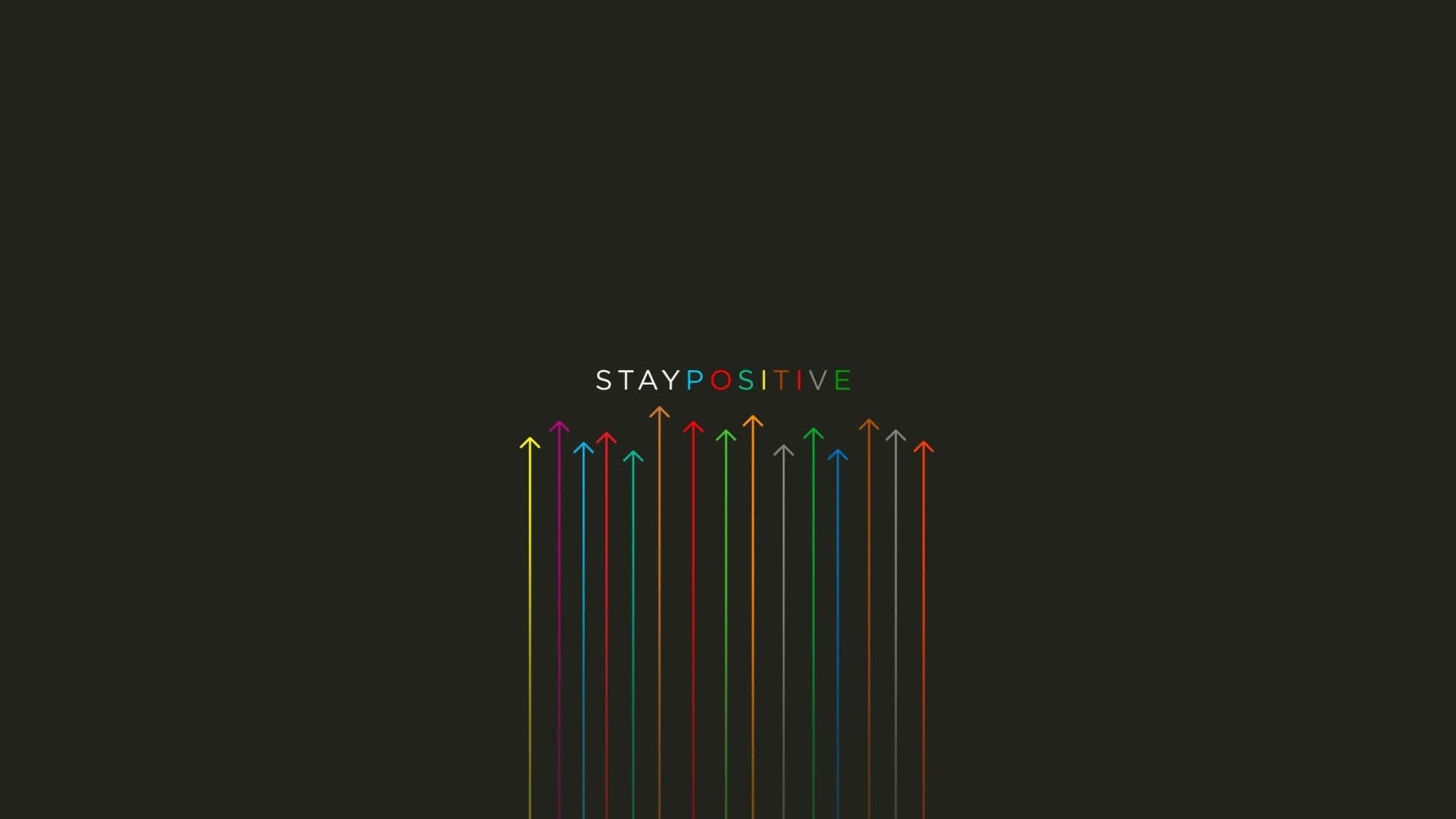 Stay Positive_ Colorful Arrows_ Desktop Background Wallpaper