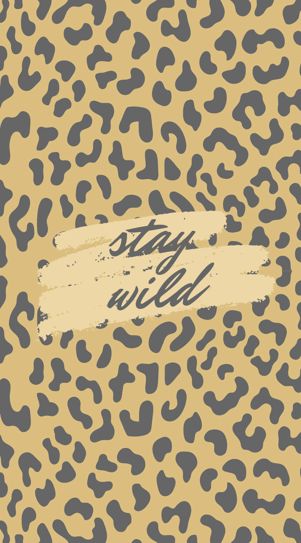 Stay Wild Aesthetic Cute Cheetah Print Wallpaper