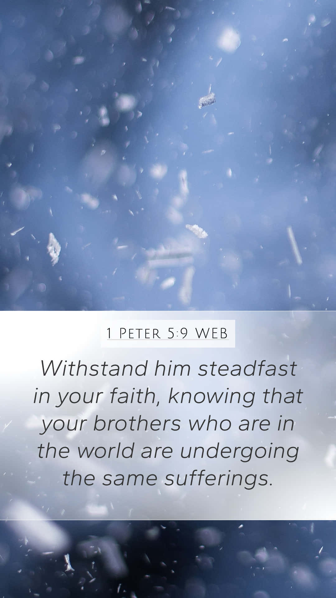 Steadfast Faith Snowflake Verse Wallpaper