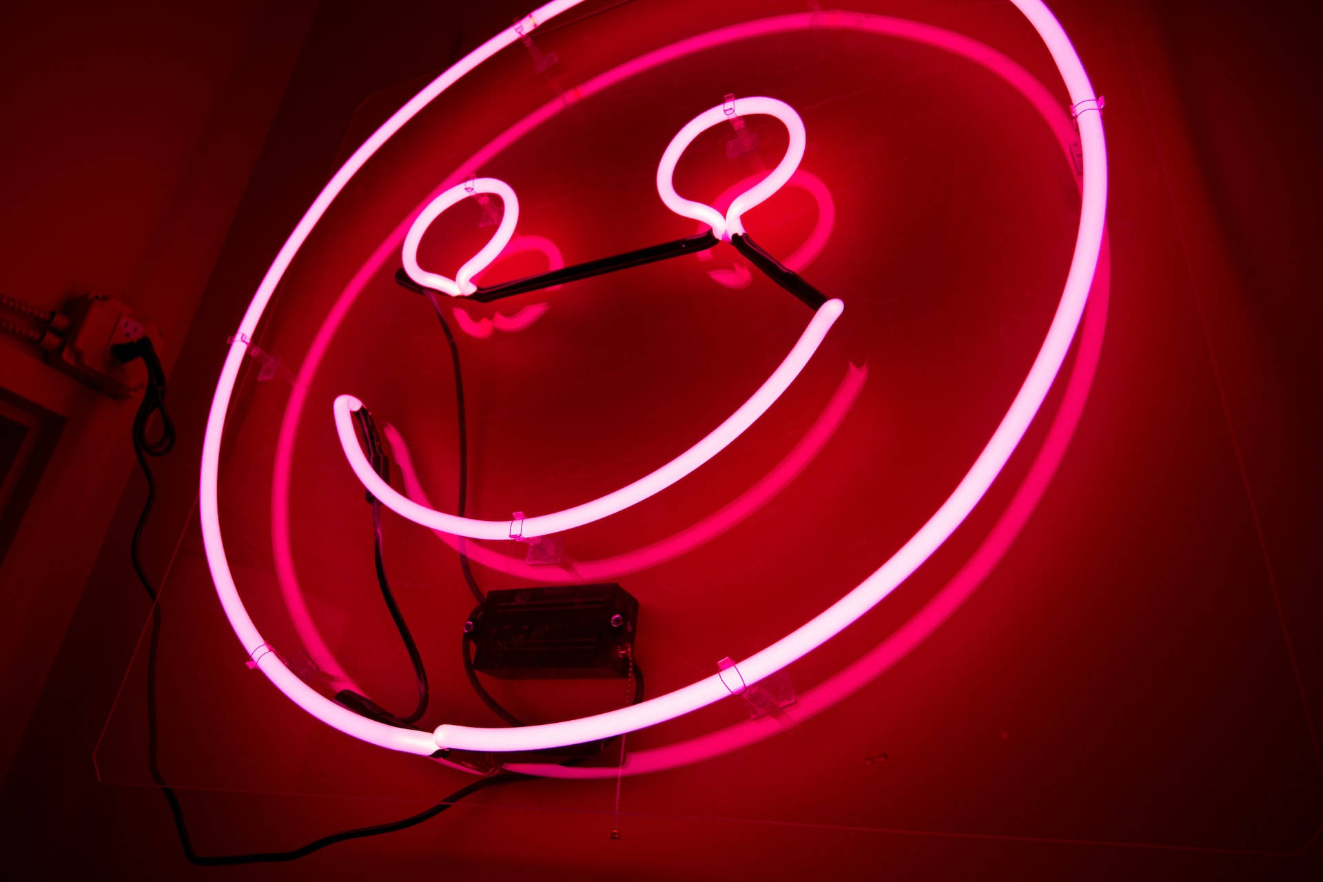 Steady Neon Smile Wallpaper
