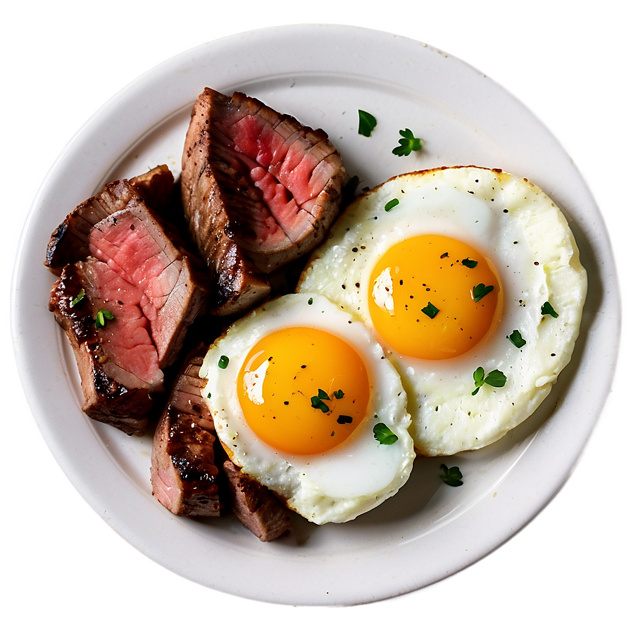Steak And Eggs Breakfast Png 05252024 PNG