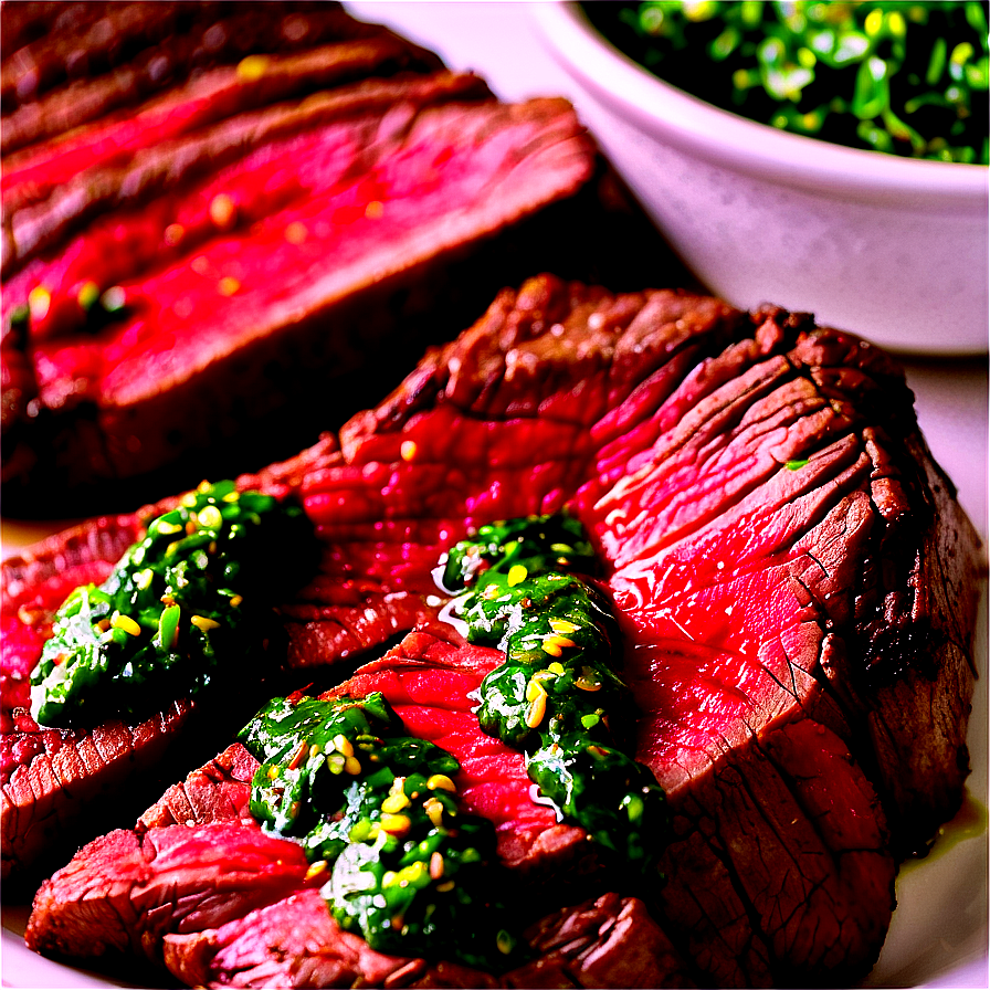 Steak With Chimichurri Png 05252024 PNG