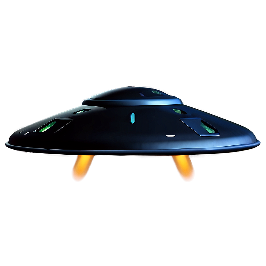 Stealth Black Flying Saucer Png Oja54 PNG