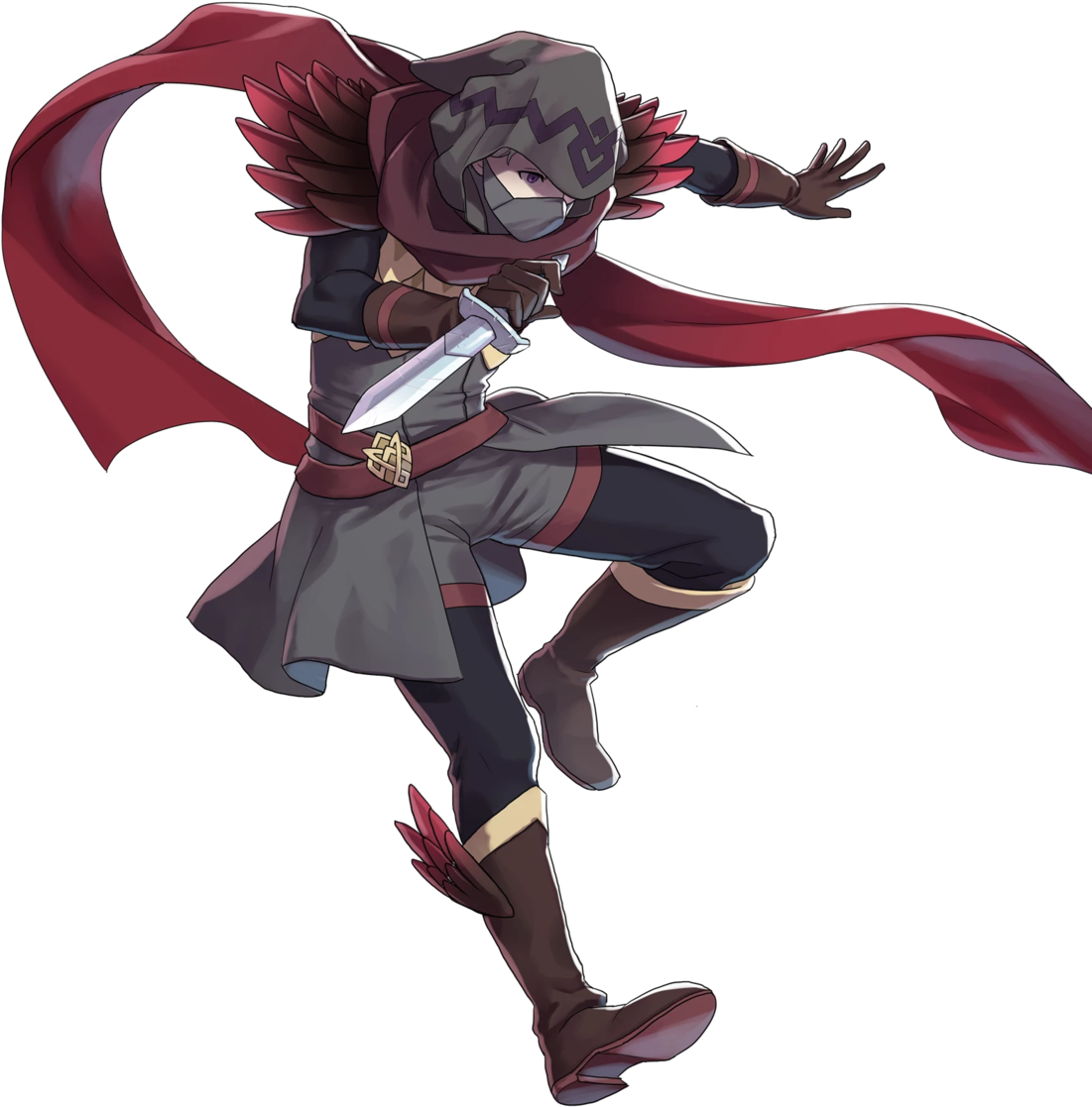 Stealthy Anime Thief Character PNG