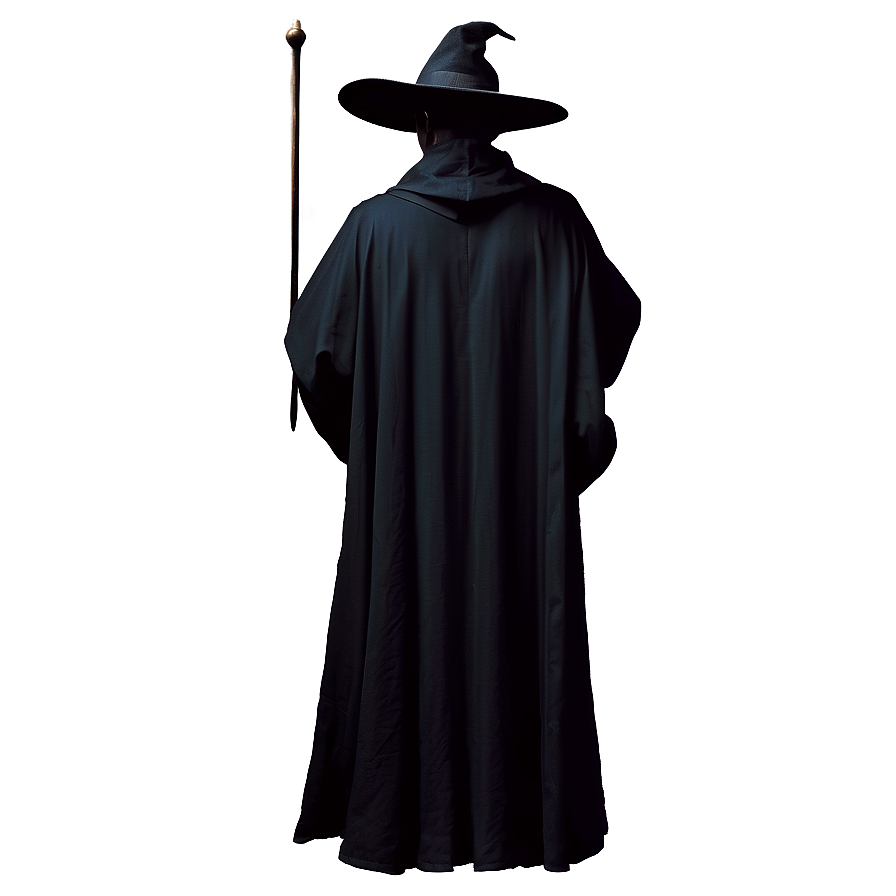 Stealthy Wizard In Shadows Png 06112024 PNG