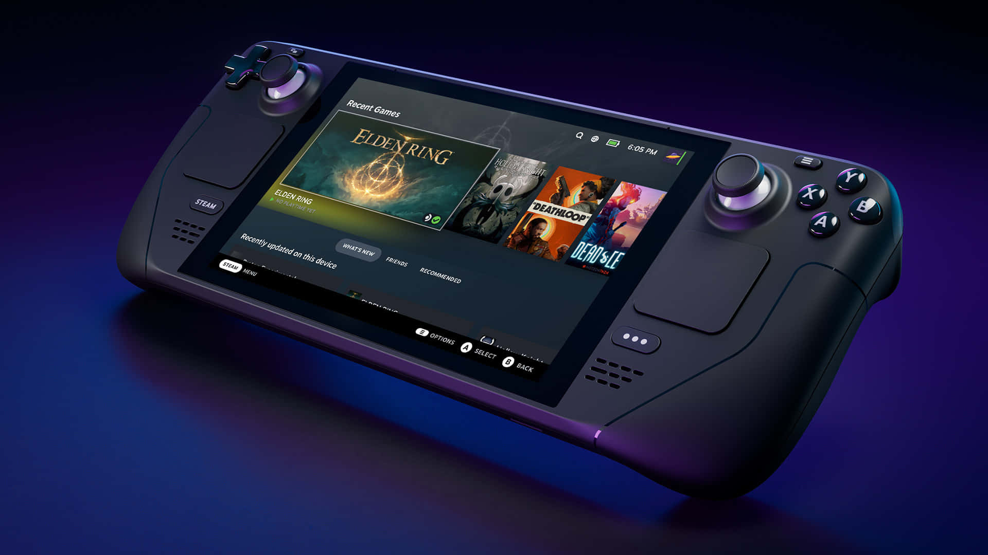 Steam Deck Handheld Gaming Device Wallpaper