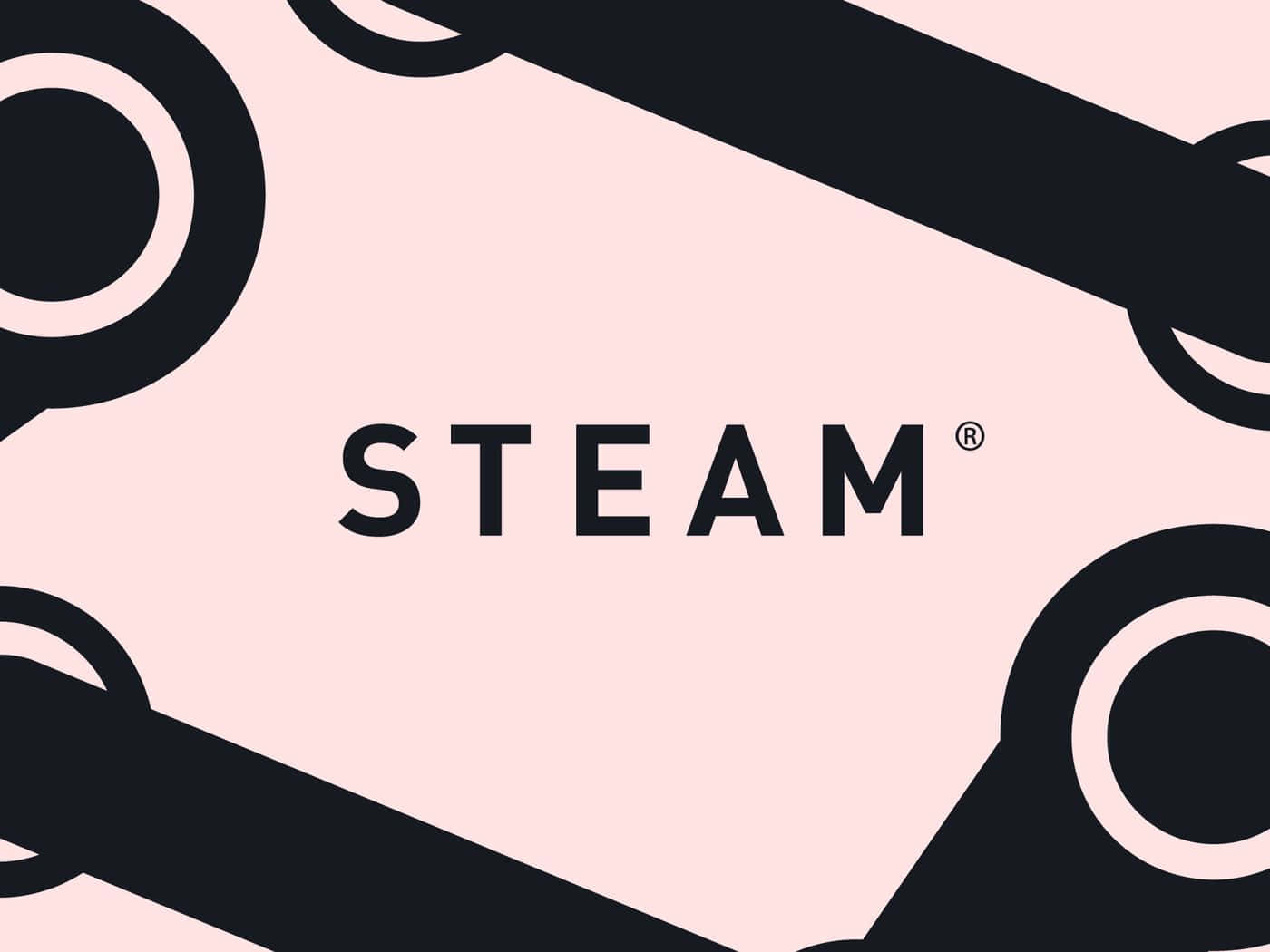 Steam Logo Pinkand Black Wallpaper