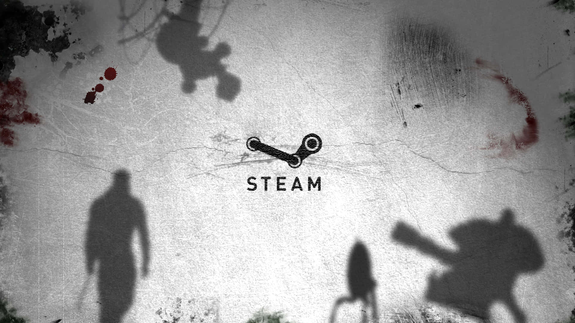 Steam Shadowy Figuresand Blood Splatter Wallpaper