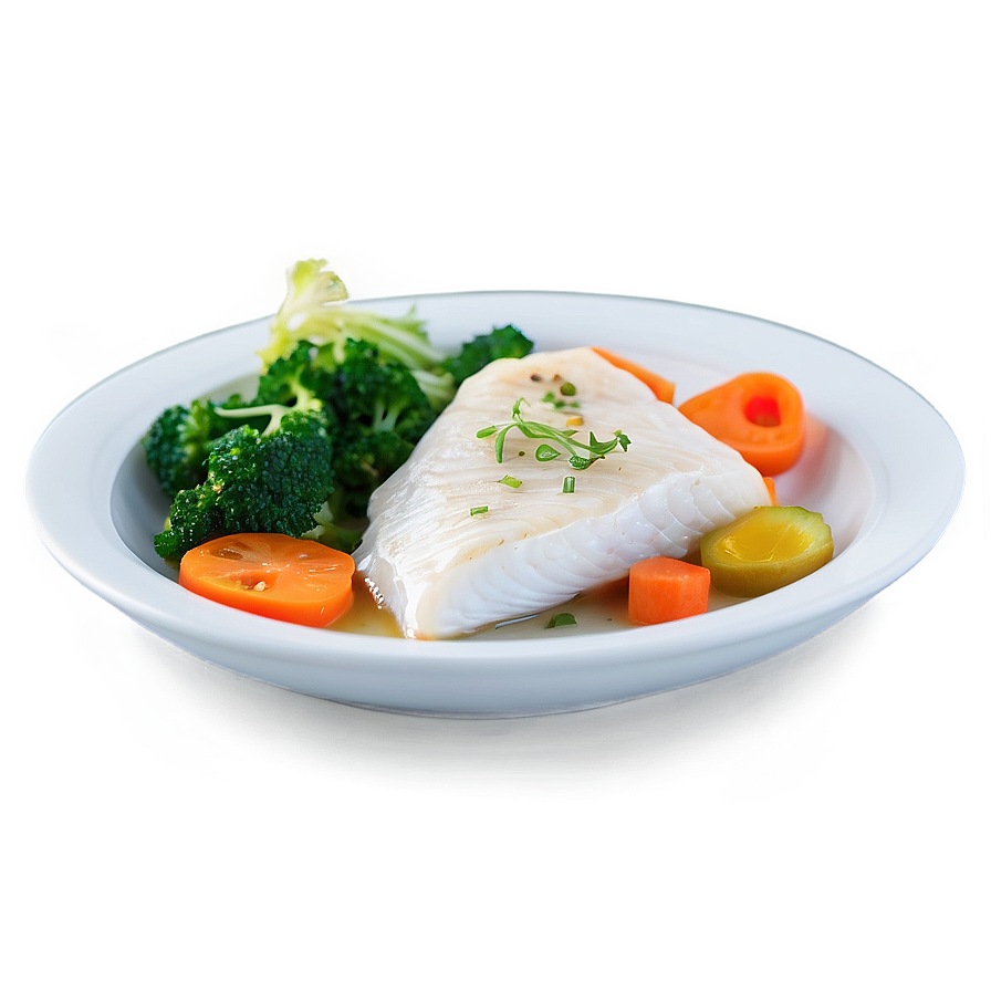 Steamed Cod With Vegetables Png Jgn61 PNG