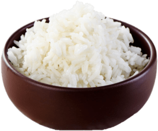 Steamed White Ricein Brown Bowl PNG