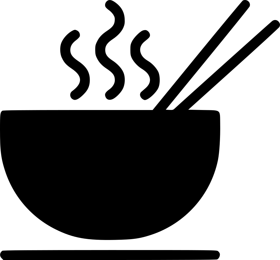 Steaming Bowl With Chopsticks Icon PNG