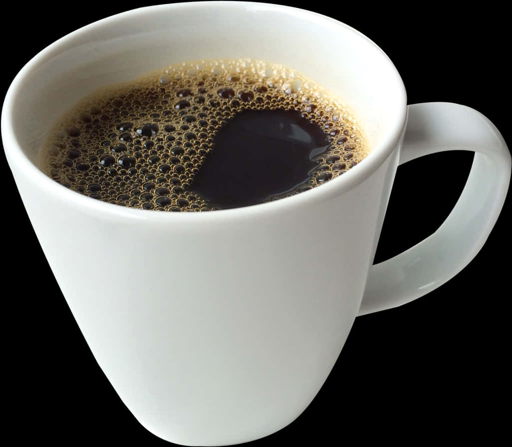 Steaming Coffee Cup Black Background PNG