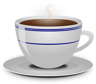 Steaming Coffee Cup Graphic PNG