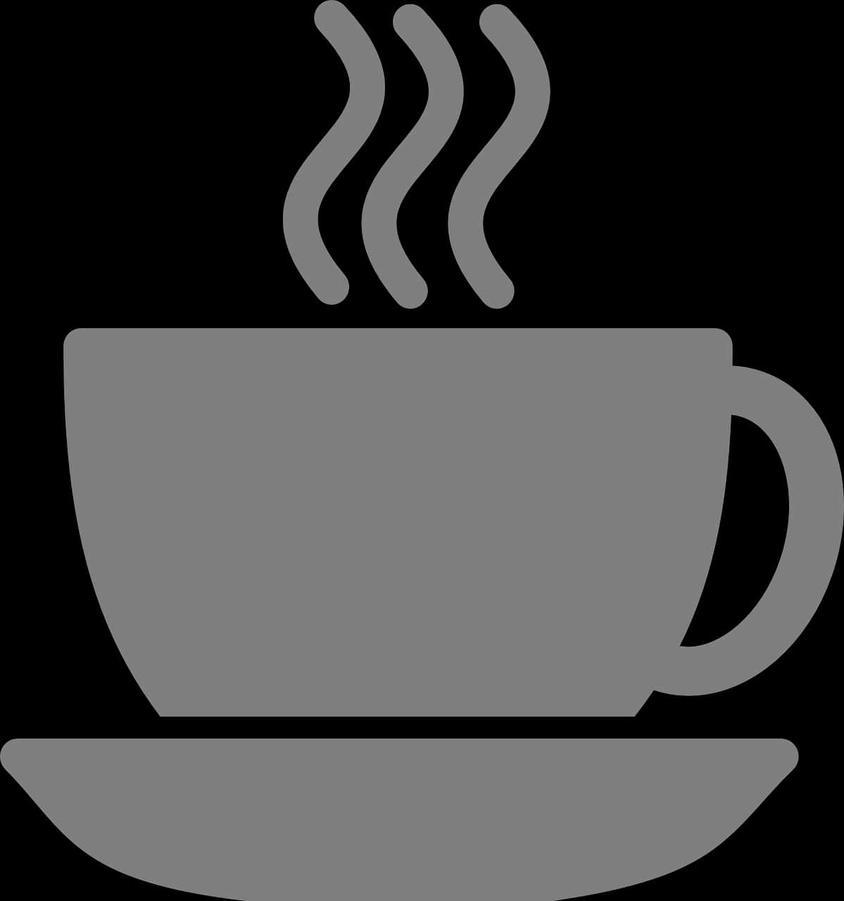 Steaming Coffee Cup Icon PNG