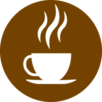 Steaming Coffee Cup Icon PNG
