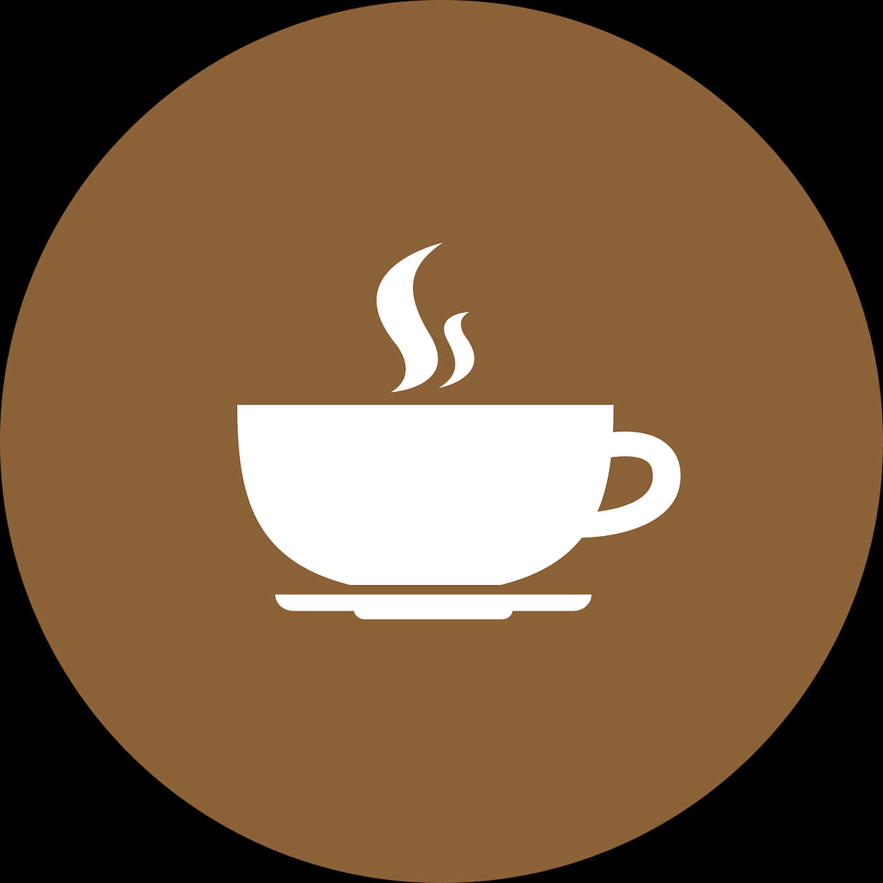 Steaming Coffee Cup Icon PNG