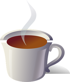 Steaming Coffee Cup Vector PNG
