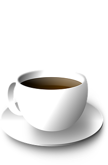 Steaming Coffee Cupon Black Background PNG