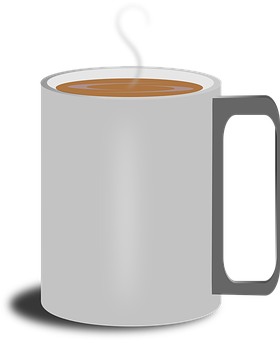 Steaming Coffee Mug Graphic PNG