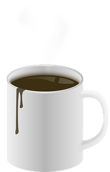 Steaming Coffee Mug Graphic PNG