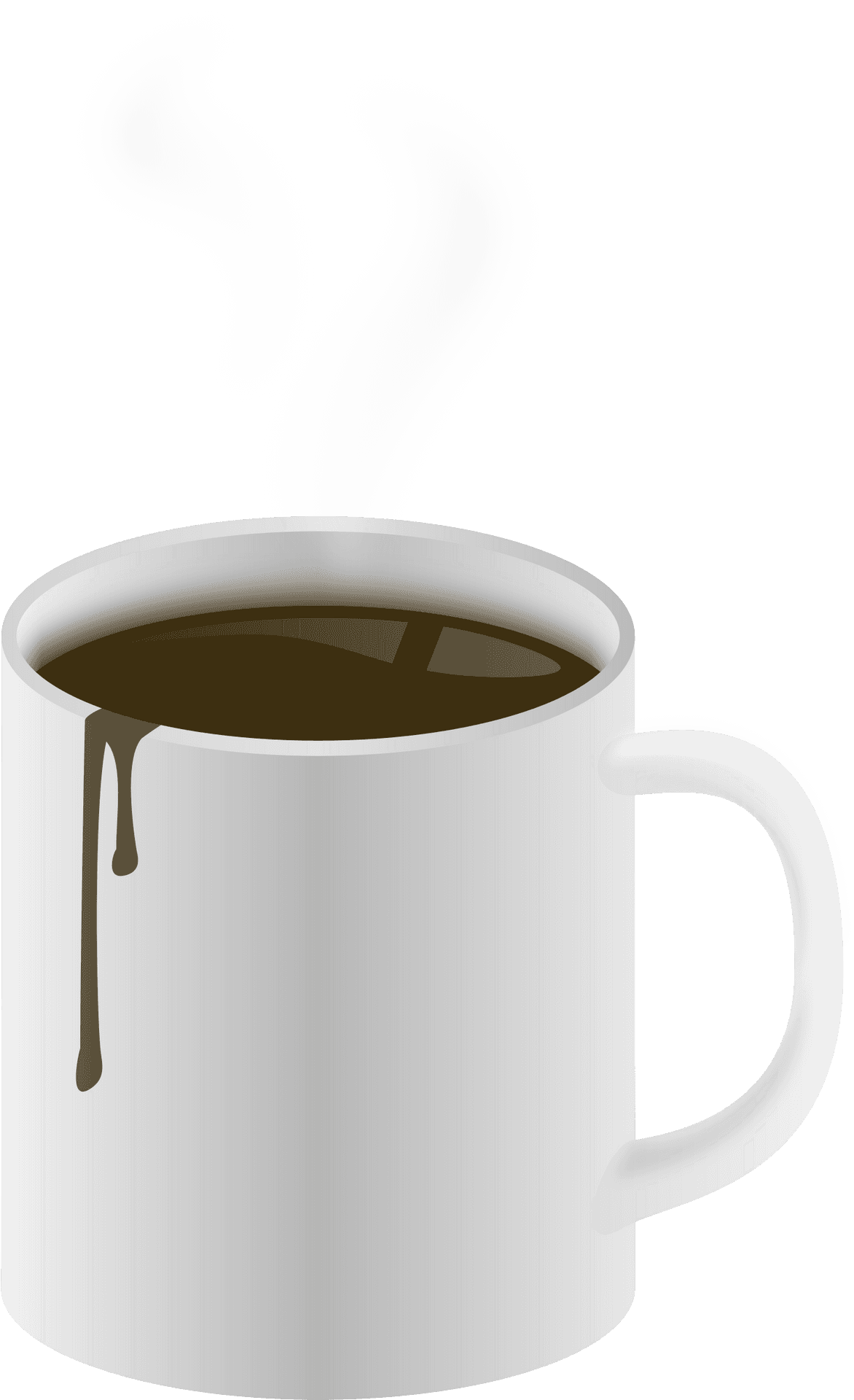 Steaming Coffee Mug Vector PNG