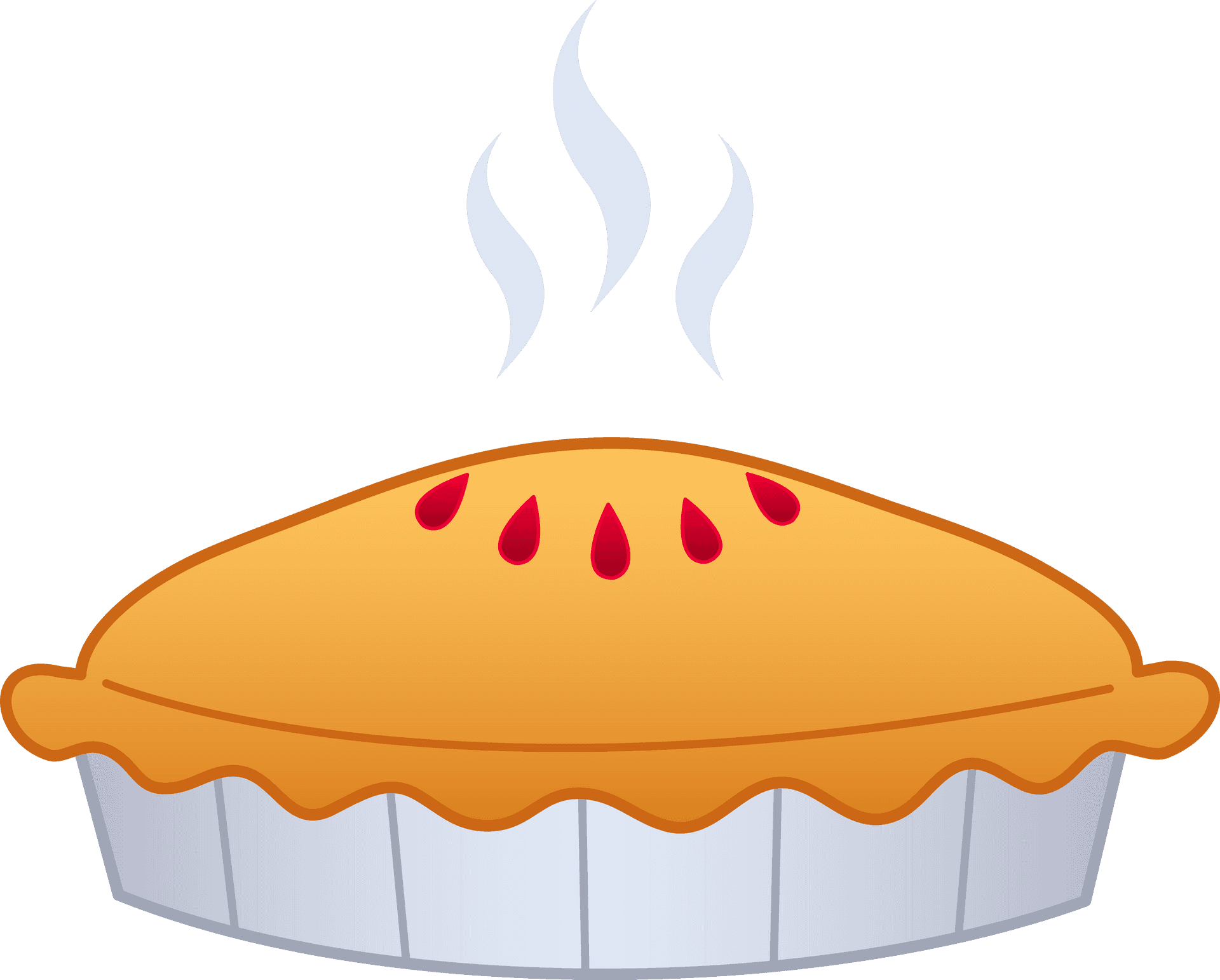 Steaming Fresh Pie Illustration PNG