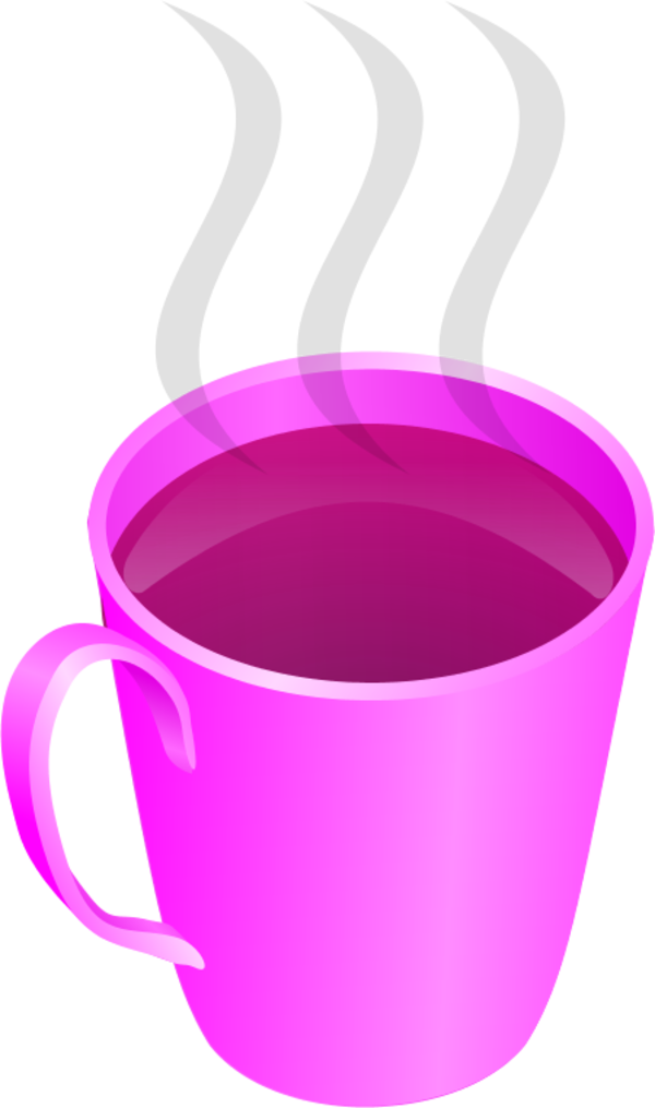 Steaming Purple Tea Cup Vector PNG