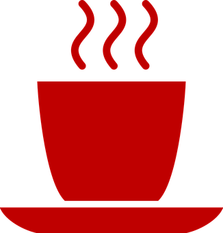 Steaming Red Mug Icon PNG