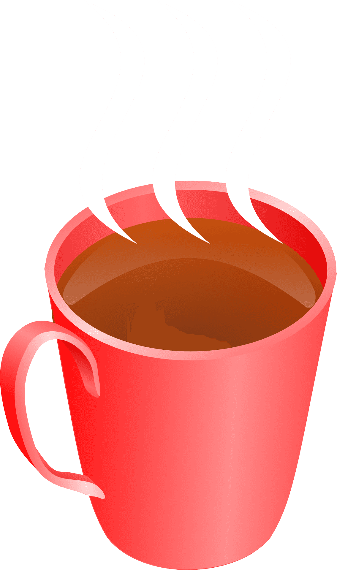 Steaming Red Tea Cup Vector PNG