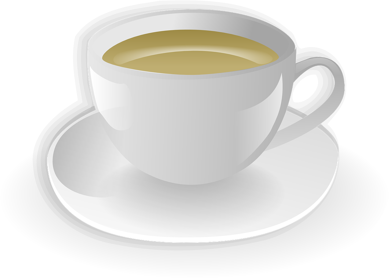 Steaming Tea Cupon Saucer PNG