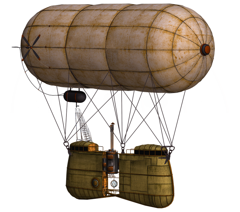 Steampunk Airship Design PNG