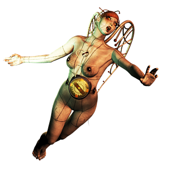 Steampunk Automaton Girl PNG