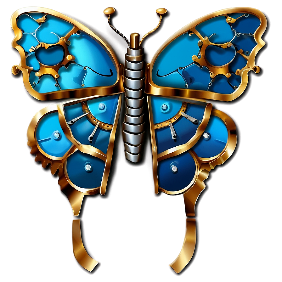Steampunk Butterfly Gears Png Nfj PNG