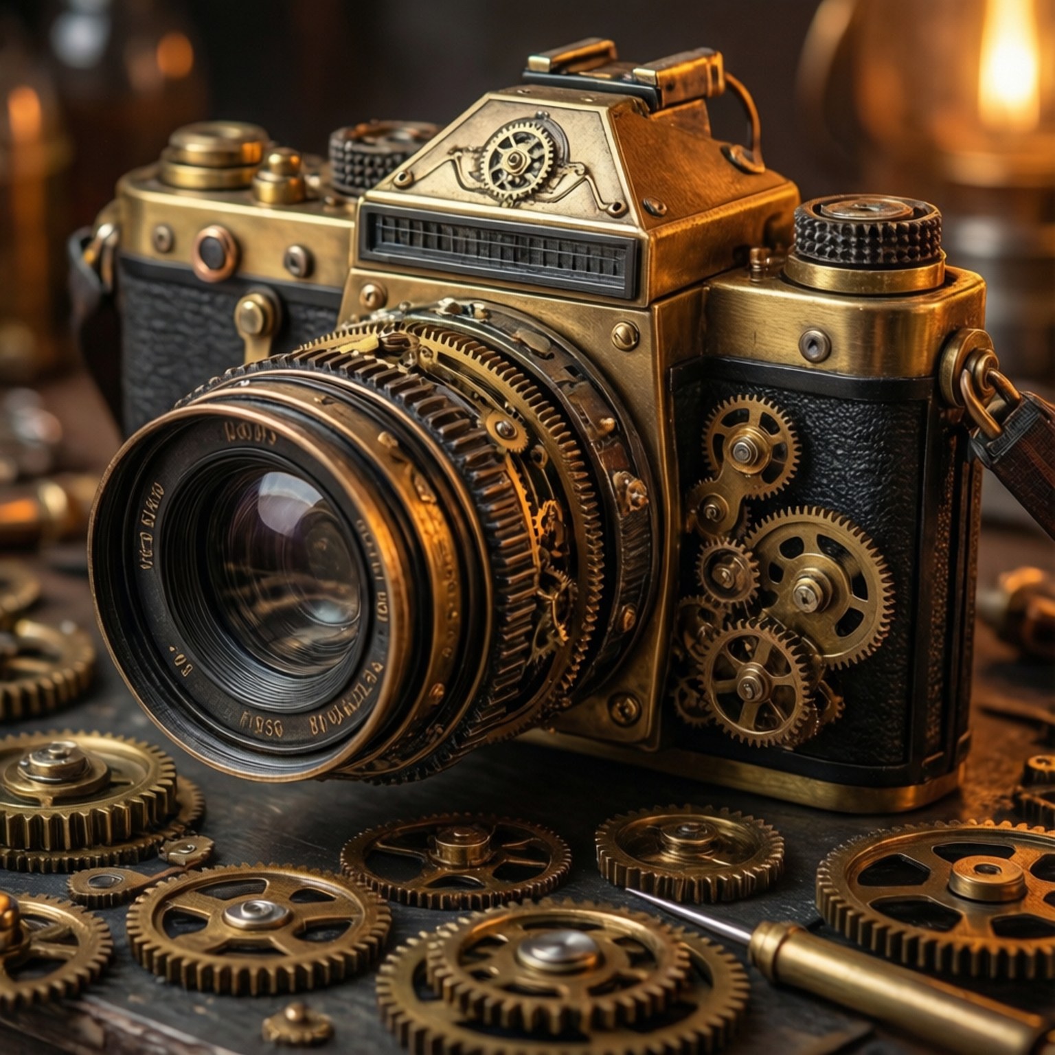 Steampunk Camera Build Wallpaper