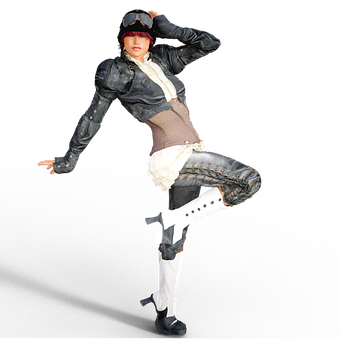 Steampunk Cosplay Pose PNG