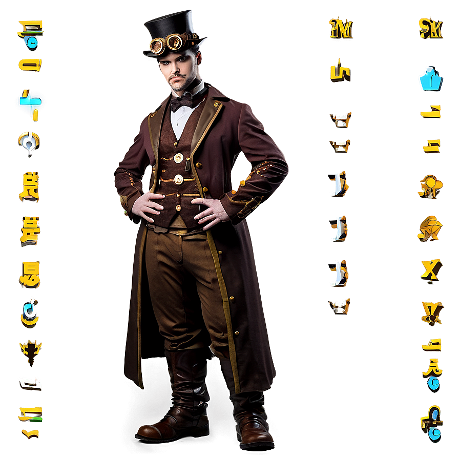 Steampunk Costume Png 06242024 PNG