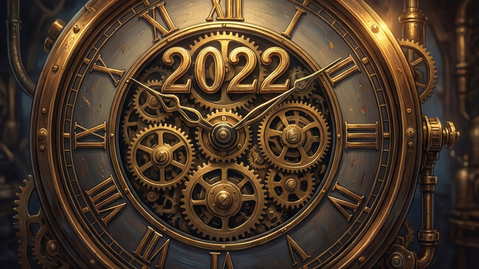 Compte à Rebours Steampunk 2022 Fonds d'écran