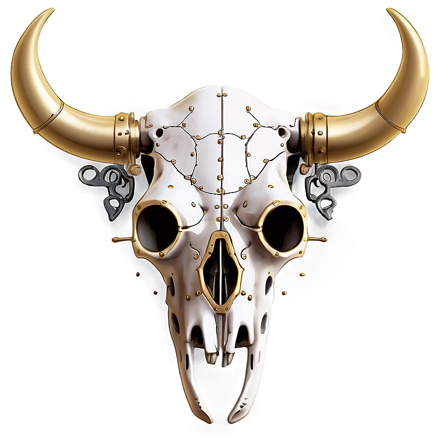 Steampunk Cow Skull Png 6 PNG