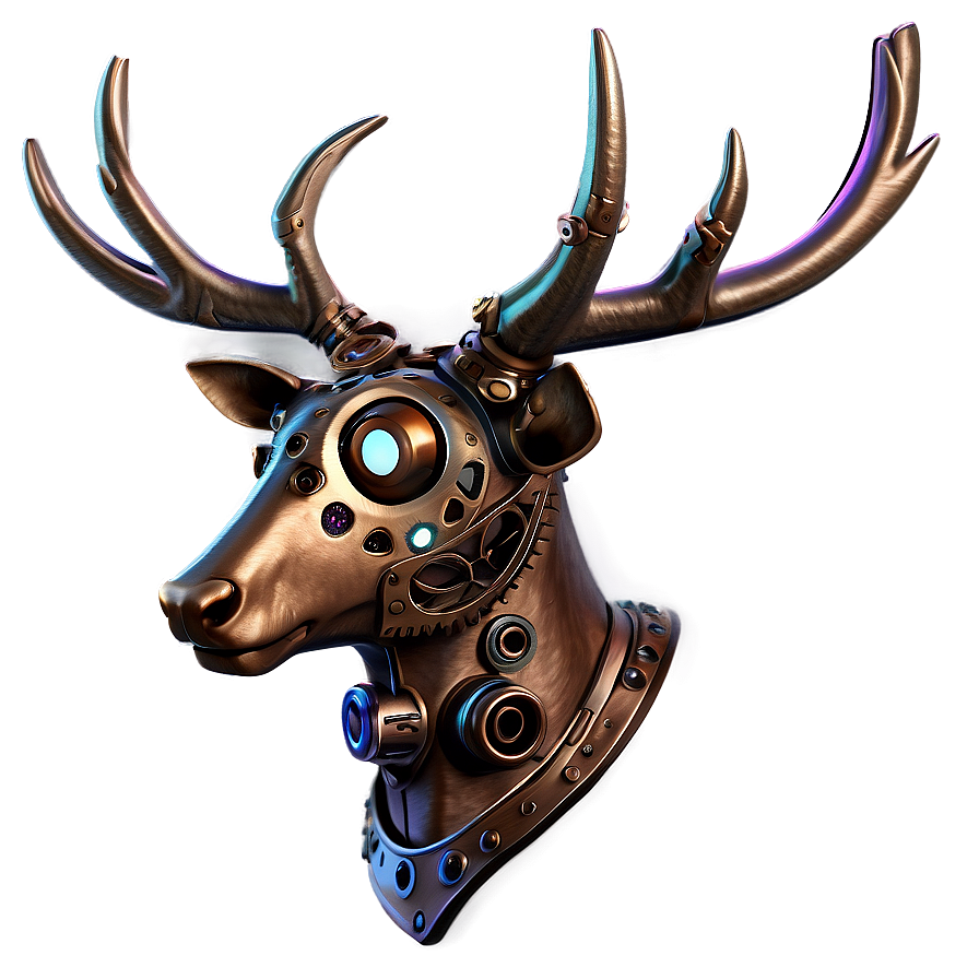 Steampunk Deer Head Design Png 35 PNG