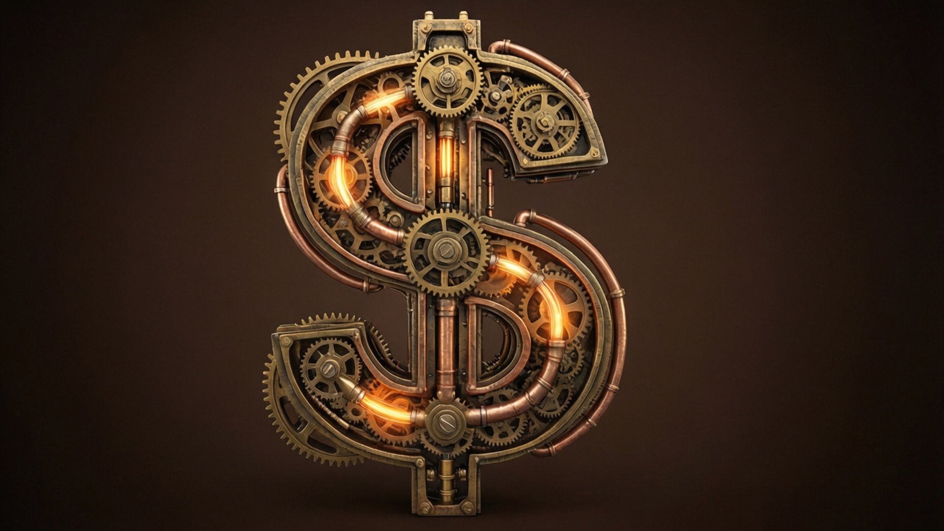 Steampunk Dollar Machine Bakgrunner