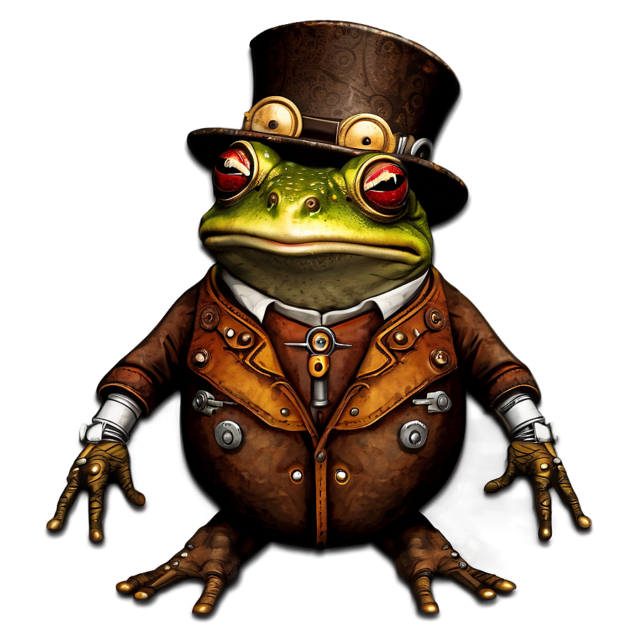 Steampunk Frog Design Png Stk PNG