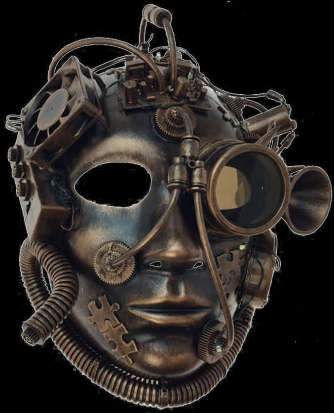 Steampunk Gas Mask Artwork PNG