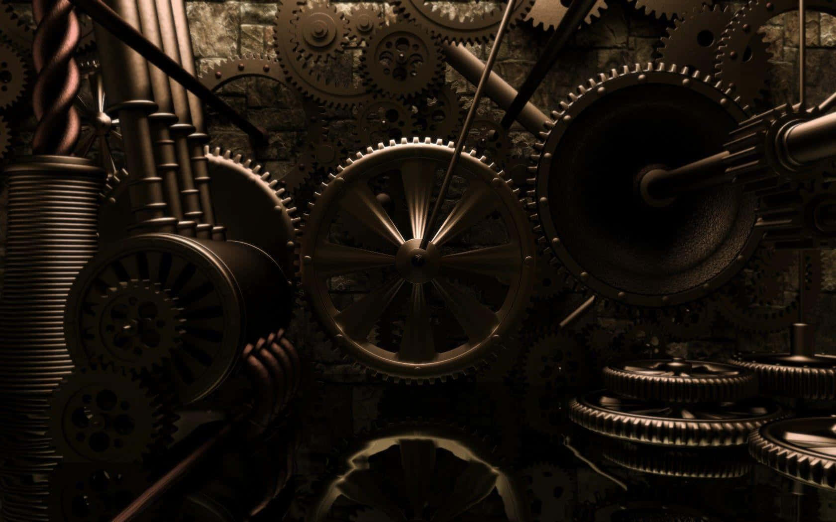 Steampunk_ Gears_ Background Wallpaper