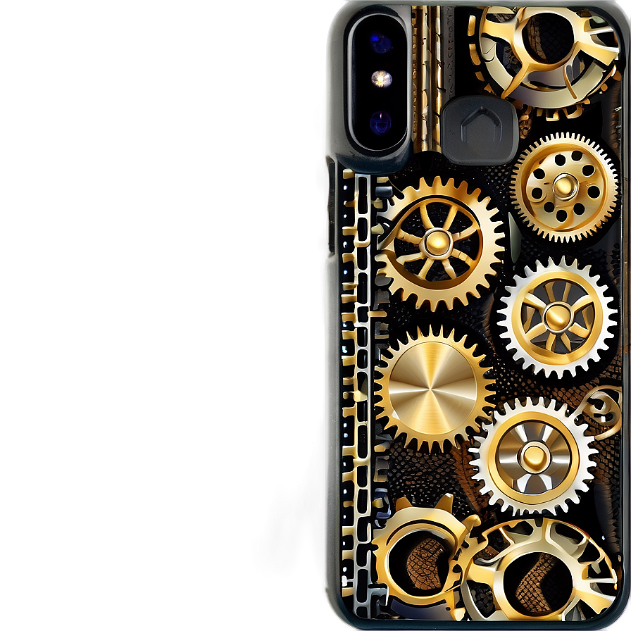 Steampunk Gears Phone Case Png 06122024 PNG